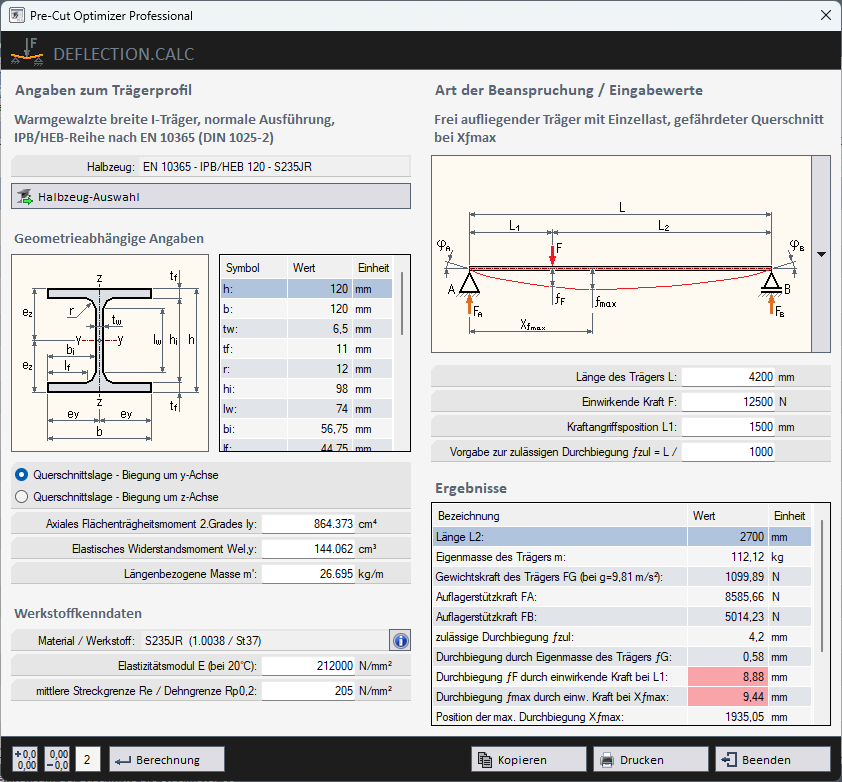 Pre-Cut Optimizer - DEFLECTION.CALC